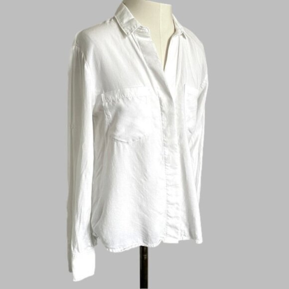 SOLD Anthropologie Cloth & Stone Split Back Button Down Button Shirt - S - Picture 3 of 14